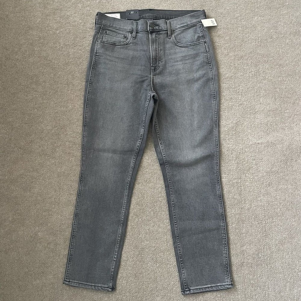 GAP Women's Gray Straight-Leg Jeans